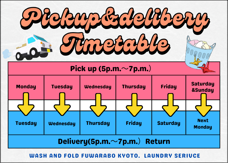 Laundry service pickup&deliveryo